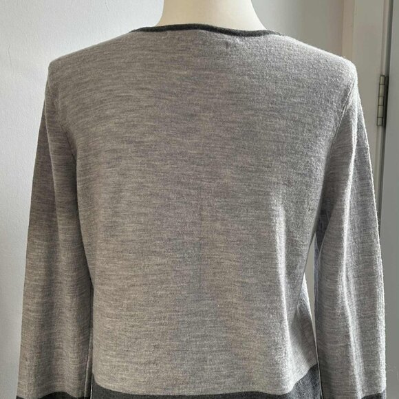 Max Studio 100% Extrafine Merino Wool Two-Tone Henley Sweater in Gray – US XL - Picture 8 of 11
